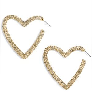 BaubleBar Crystal Heart Earrings